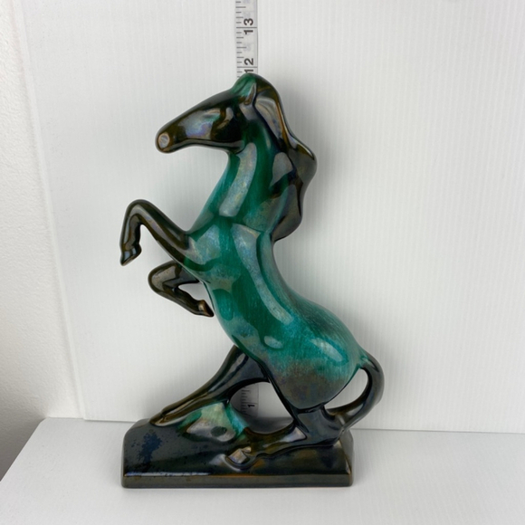 Blue Mountain Horse Medium 12 X 8 inch Vintage Glazed Pottery Figurine Stallion - Picture 7 of 8